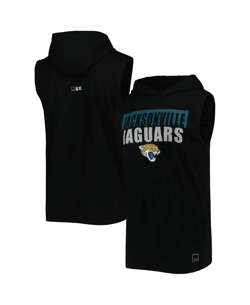 Jacksonville Jaguars MSX by Michael Strahan Relay Sleeveless Pullover Hoodie  - Black