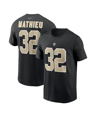 Men's Nike Tyrann Mathieu Black New Orleans Saints Player Name and Number T-shirt