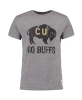 Men's Original Retro Brand Heathered Gray Colorado Buffaloes Go Buffs Vintage-Inspired Tri-Blend T-shirt