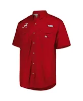 Men's Columbia Crimson Alabama Tide Bonehead Button-Up Shirt