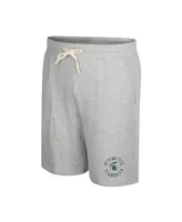 Men's Colosseum Heather Gray Michigan State Spartans Love To Hear This Terry Shorts