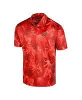 Men's Colosseum Red Maryland Terrapins Palms Team Polo Shirt