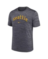 Men's Nike Heather Charcoal Seattle Mariners 2023 City Connect Velocity Practice Performance T-shirt