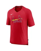 Men's Nike Red St. Louis Cardinals Authentic Collection Pregame Raglan Performance V-Neck T-shirt