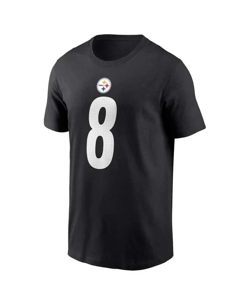 Men's Nike Kenny Pickett Black Pittsburgh Steelers Player Name and Number T-shirt