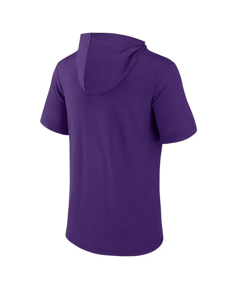 Men's Fanatics Purple Clemson Tigers Outline Lower Arch Hoodie T-shirt