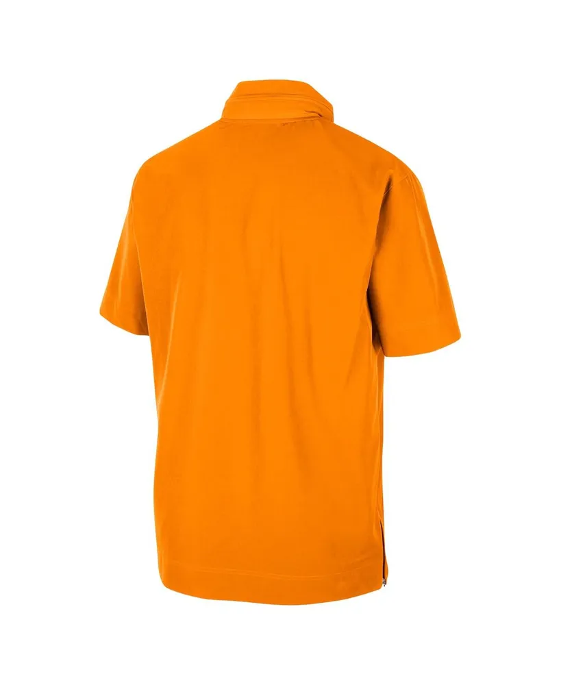Men's Nike Tennessee Orange Volunteers Coaches Half-Zip Short Sleeve Jacket