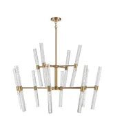 Savoy House Arlon -Light Led Chandelier in Warm Brass