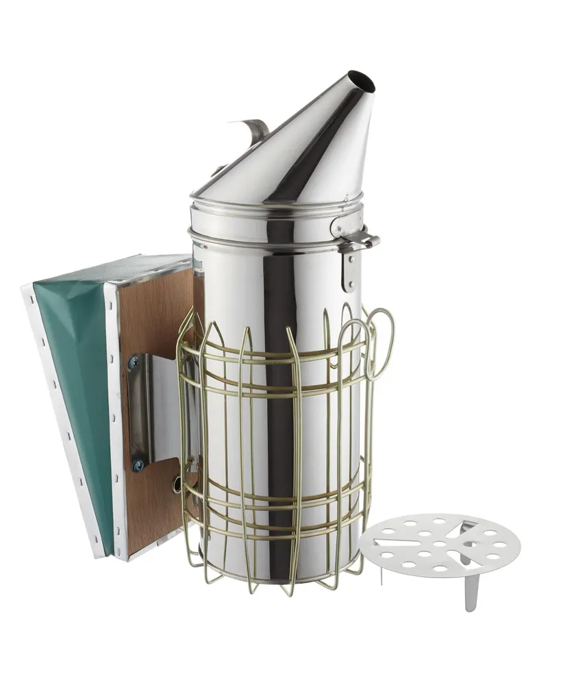 Honey Keeper 12-1/2 inch Bee Hive Smoker, Stainless Steel with Heat Shield, Beekeeping Equipment