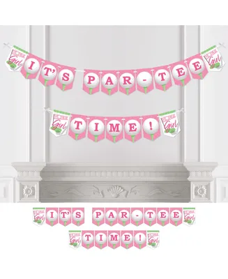 Golf Girl Pink Birthday Party or Baby Shower Bunting Banner - It's Par-Tee Time
