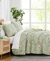 Southshore Fine Linens Jacobean Willow Oversized 3 Piece Quilt Set