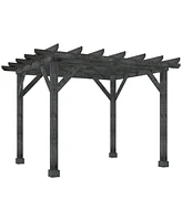 Outsunny 11.8' x 9.5' Patio Pergola, Weather