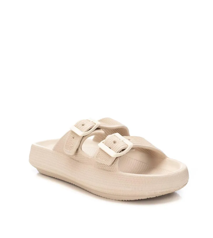 Xti Women's Rubber Flat Sandals By Beige
