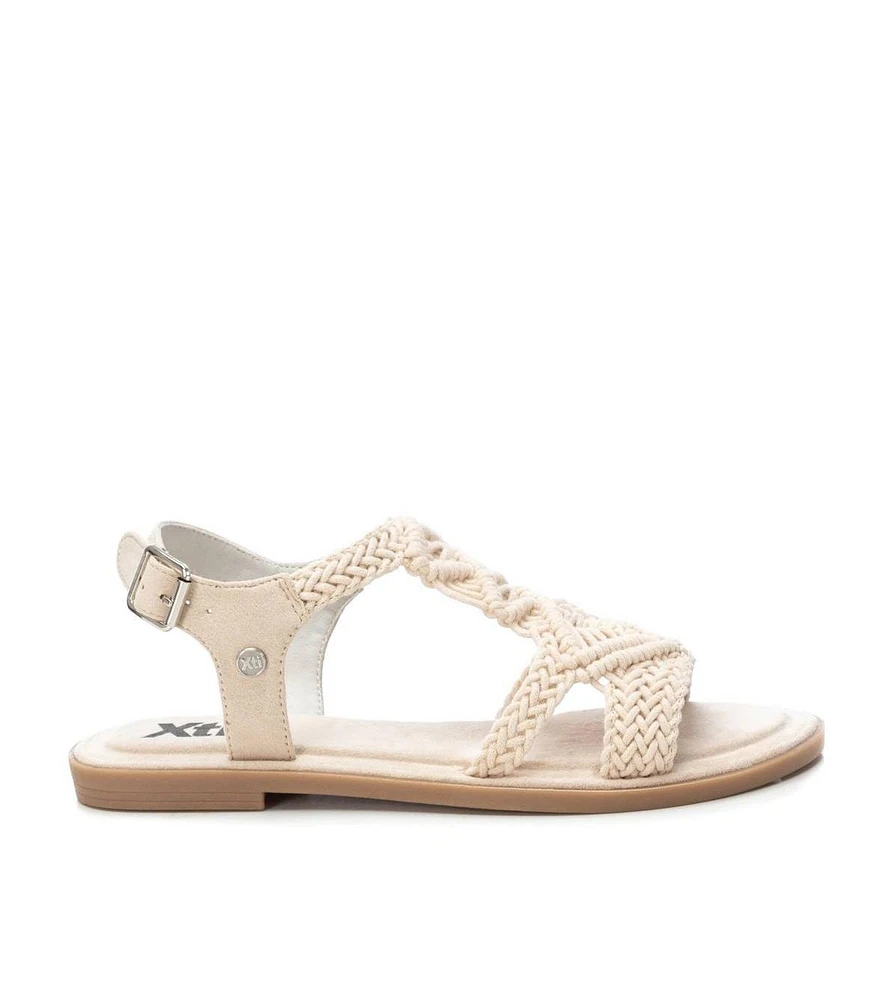 Women's Braided Strap Flat Sandals By Xti
