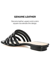 Journee Signature Women's Cendi Strappy Band Flat Sandals