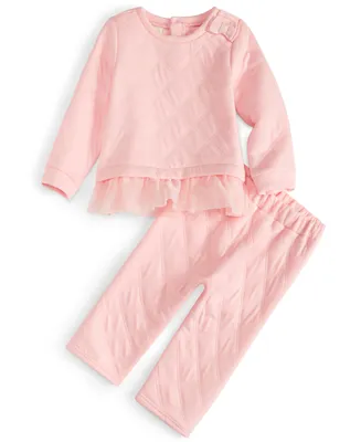 First Impressions Baby Girls Quilted Top and Pants, 2 Piece Set, Created for Macy's