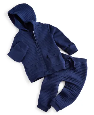 First Impressions Baby Boys Quilted Jacket and Joggers, 2 Piece Set, Created for Macy's