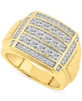 Men's Diamond Cluster Ring (1 ct. t.w.) in 10k Gold