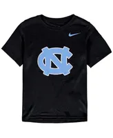 Big Boys Nike Black North Carolina Tar Heels Cotton Logo T-shirt