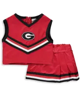 Toddler Girls Red Georgia Bulldogs Two-Piece Cheer Set