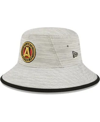 Men's New Era Heathered Gray Atlanta United Fc Distinct Bucket Hat