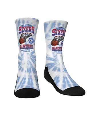 Youth Boys and Girls Rock 'Em Socks Philadelphia 76ers Vintage-Like Hoop Crew Socks