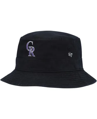 Men's '47 Brand Black Colorado Rockies Primary Bucket Hat