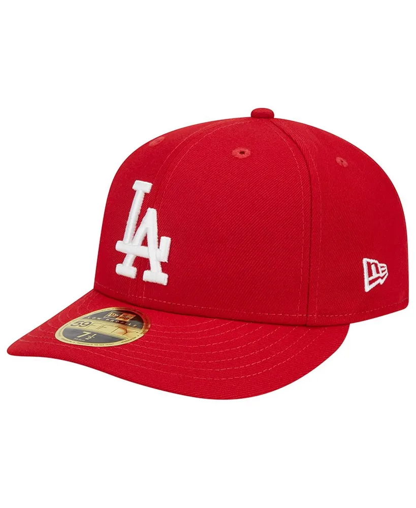 Men's New Era Scarlet Los Angeles Dodgers Low Profile 59FIFTY Fitted Hat