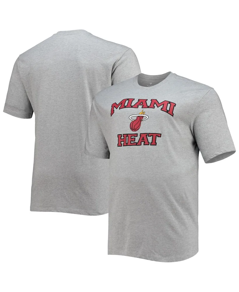 Men's Heathered Gray Miami Heat Big and Tall Heart and Soul T-shirt