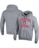 Men's Champion Heather Gray Stanford Cardinal High Motor Pullover Hoodie