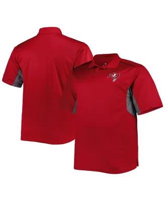 Men's Red Tampa Bay Buccaneers Big and Tall Team Color Polo Shirt