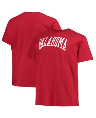 Men's Champion Crimson Oklahoma Sooners Big and Tall Arch Team Logo T-shirt