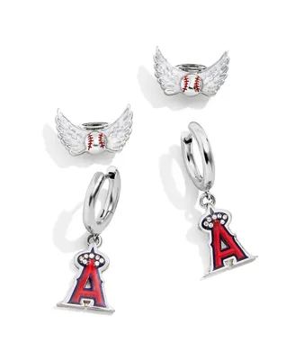 Women's Baublebar Los Angeles Angels 2-Pack Earrings Set - Silver