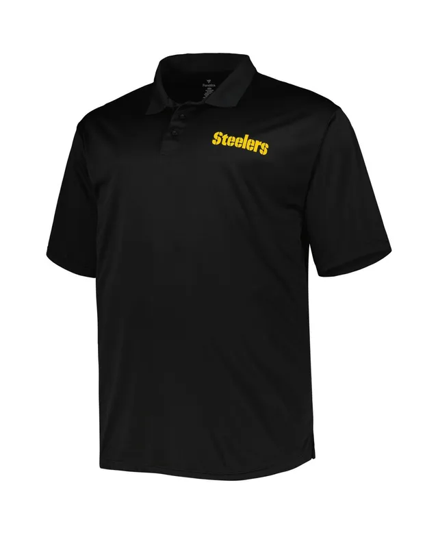 Men's Fanatics Branded White/Black Pittsburgh Steelers Parameter Polo