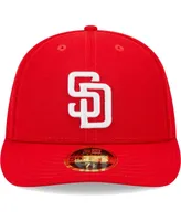 Men's New Era Scarlet San Diego Padres Low Profile 59FIFTY Fitted Hat