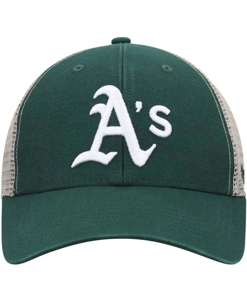 Men's '47 Brand Green Oakland Athletics Flagship Wash Mvp Trucker Snapback Hat