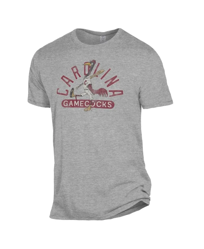 Men's Heather Gray South Carolina Gamecocks Vault Baseball T-shirt