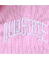 Girls Infant Garb Pink Ohio State Buckeyes Caroline Cap Sleeve Polo Shirt Bodysuit