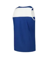 Men's Mitchell & Ness Royal and White Indianapolis Colts Heritage Colorblock Tank Top