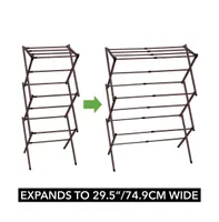 mDesign Brezio Collapsible Foldable Laundry Drying Rack