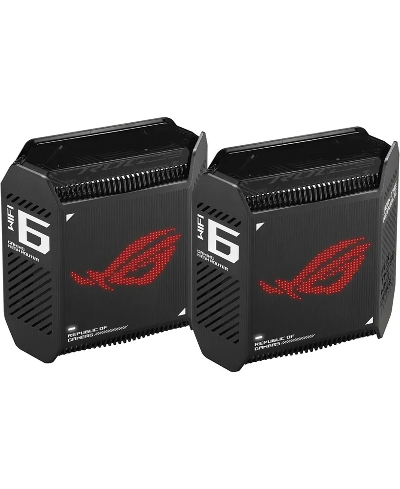 Asus GT6-b-2-pk Tri-b& Wi-Fi 6 Gaming with Mesh Wi-Fi System, Covers up to 5,800 Sq ft., 2.5 Gbps port -Triple-level Game Acceleration, Black