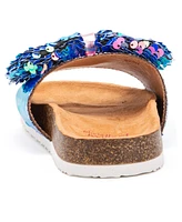 Olivia Miller Girls Shimmering Bow Slipper Sandal