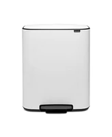 Bo Step on Dual Compartment Trash Can, 2 x 8 Gallon, 2 x 30 Liter