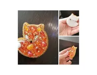 Charivna Mit Bp-241C Beadwork kit for creating brooch "Fox"