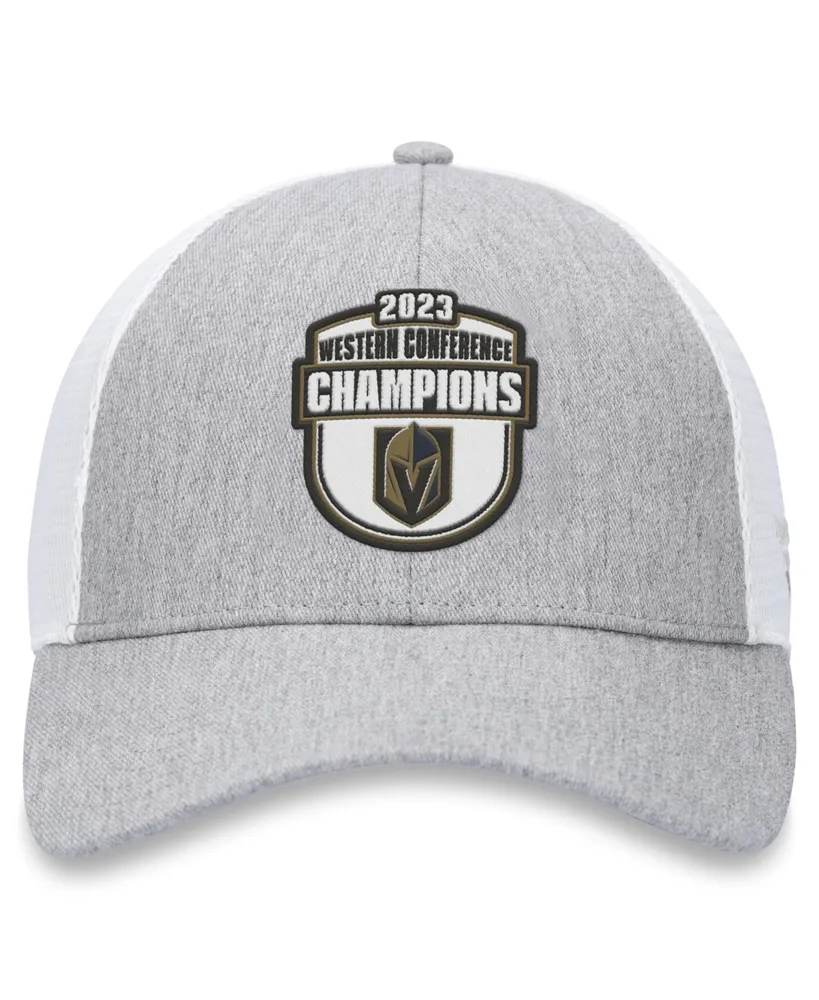 Men's Fanatics Gray, White Vegas Golden Knights 2023 Nhl Western Conference Champs Locker Room Adjustable Hat