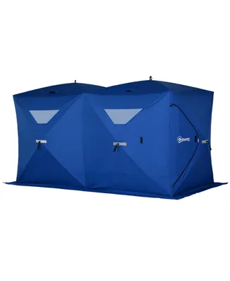 Outsunny 8 Person Ice Fishing Shelter Pop-up Ice Fishing Tent,