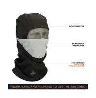 RefrigiWear Men's 4-in-1 Convertible Black Balaclava