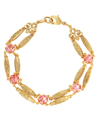 2028 Crystal Gold-Tone Link Bracelet