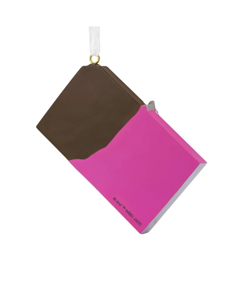 Hallmark Willy Wonka and the Chocolate Factory Wonka Bar with Golden-tone Ticket Ornament - Multi