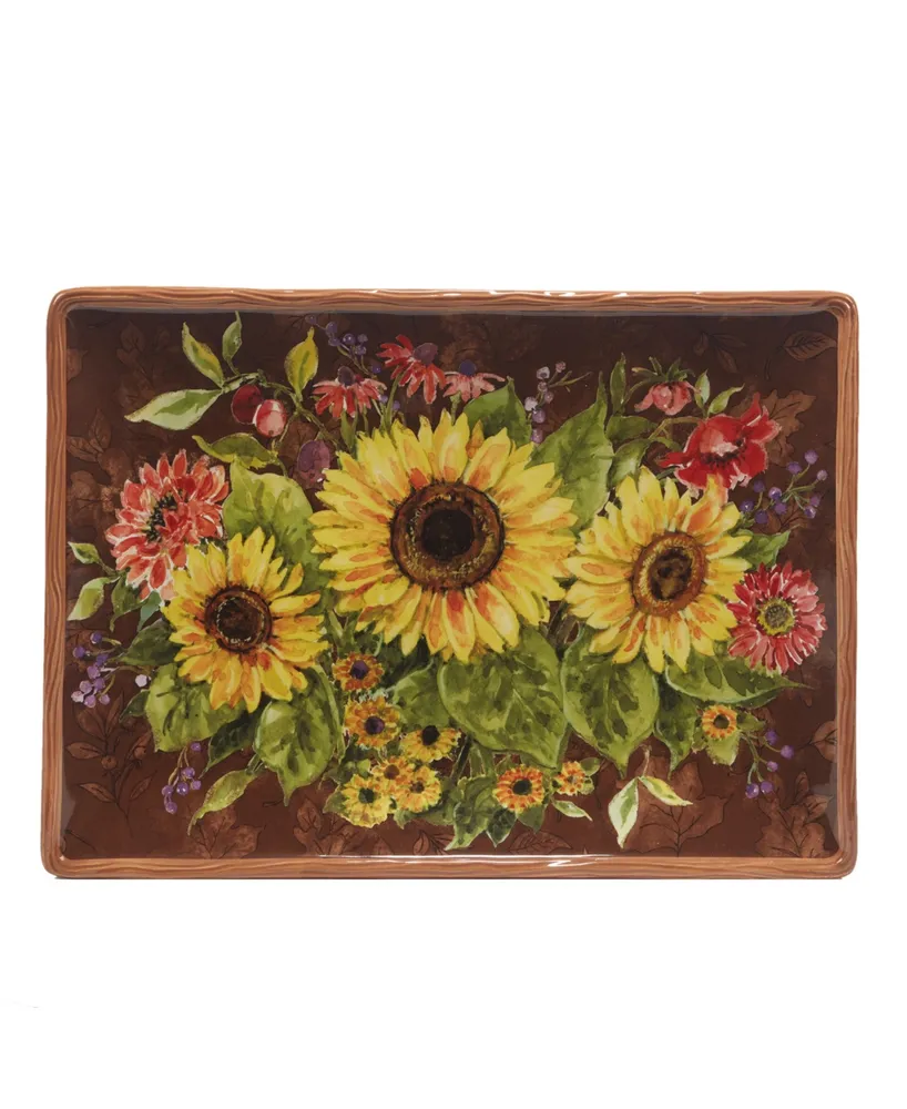 Certified International Harvest Blessings Rectangular Platter